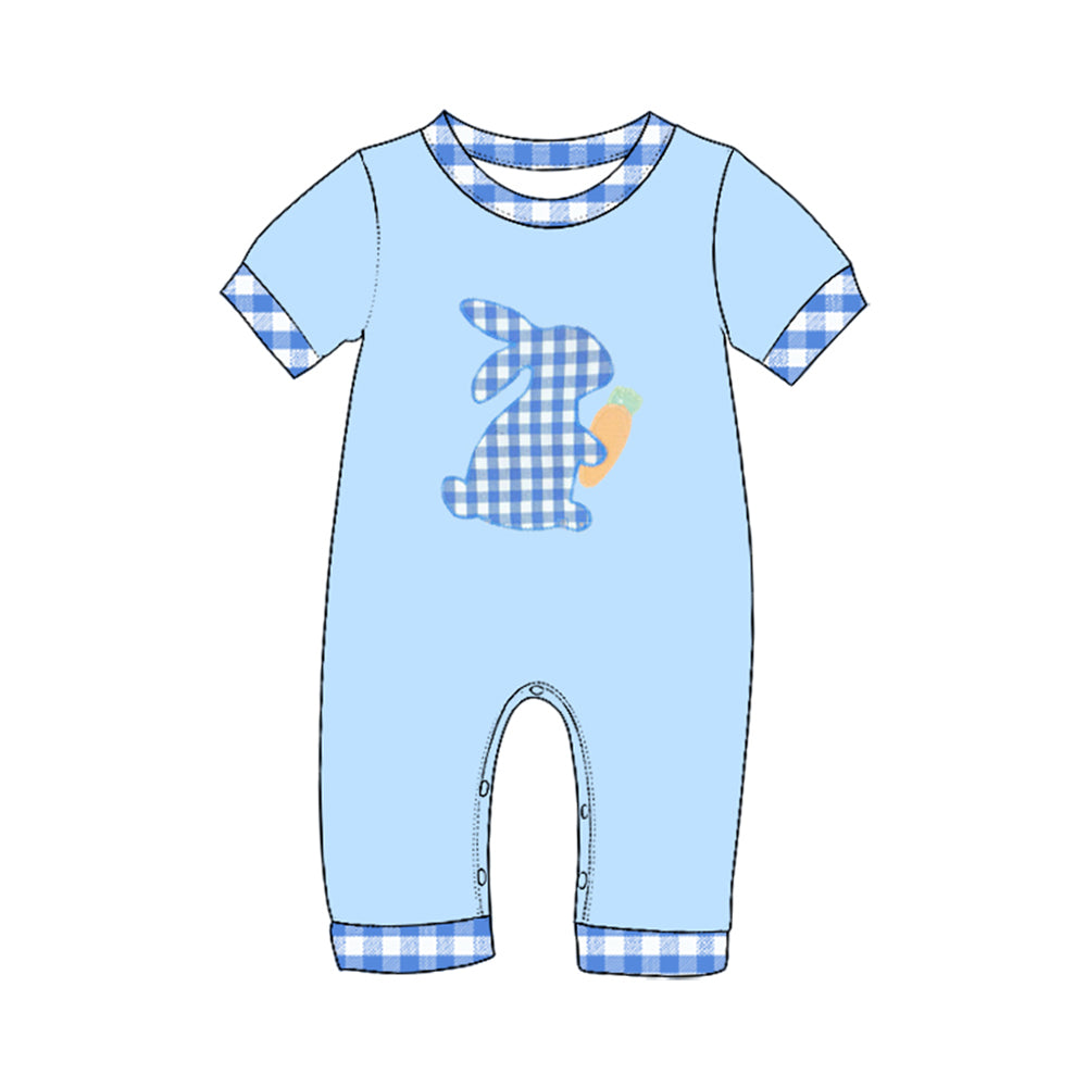 Easter bunny toddle baby boy short sleeve romper preorder