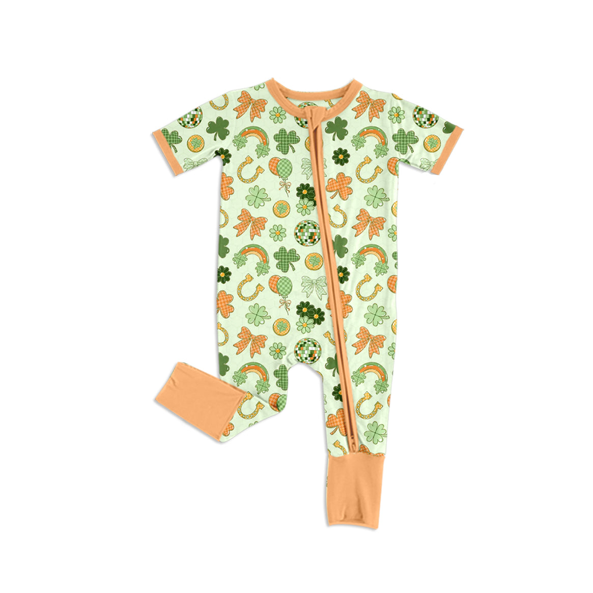 Saint Patrick's Day print toddle baby short sleeve romper preorder
