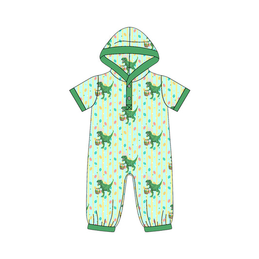 Easter Eggs Dinosaur print toddle baby short sleeve romper preorder
