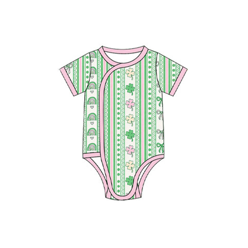 Saint Patrick's Day print toddle baby short sleeve romper preorder
