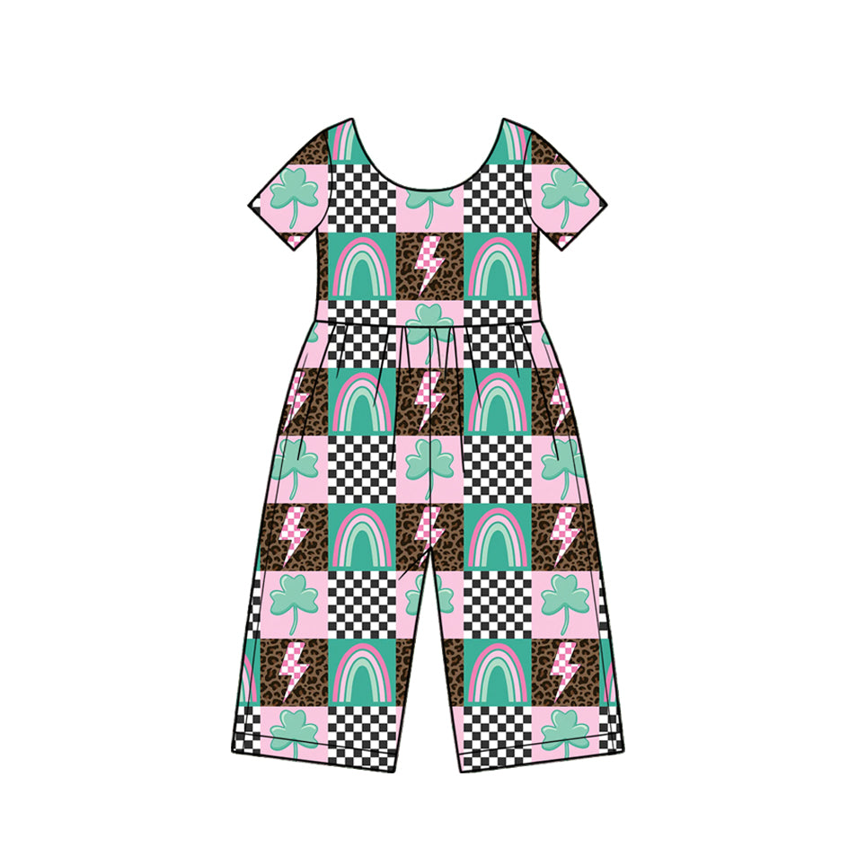Toddle girls Saint Patrick's Day print jumpsuit preorder