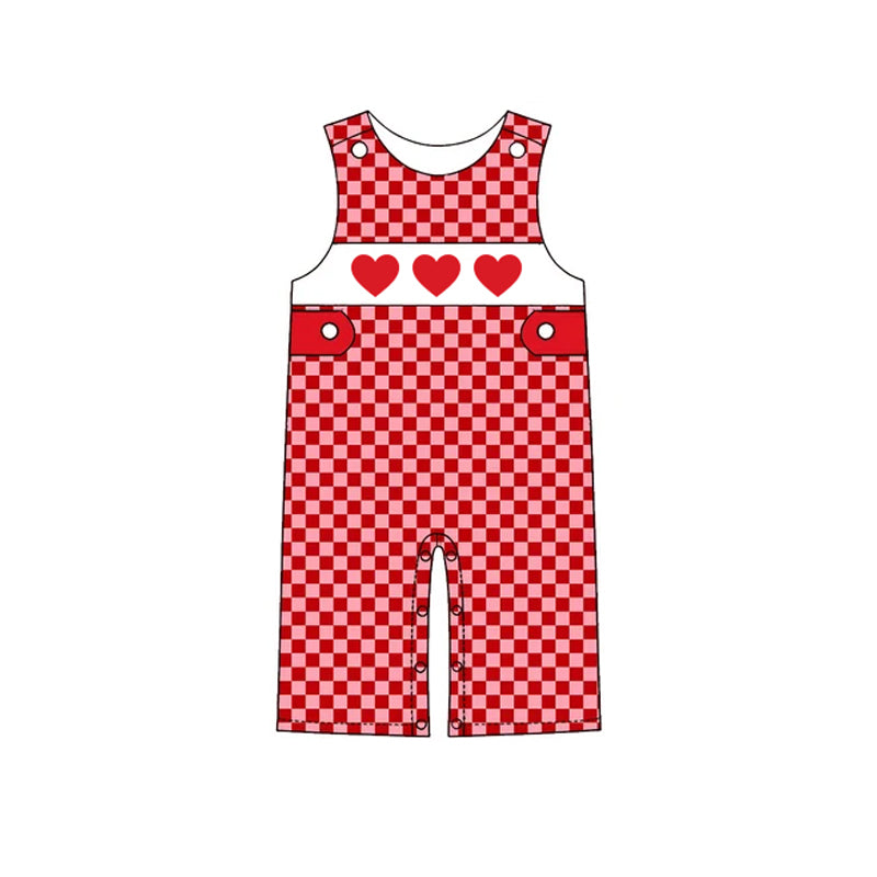 Valentines heart print toddle baby sleeveless romper preorder