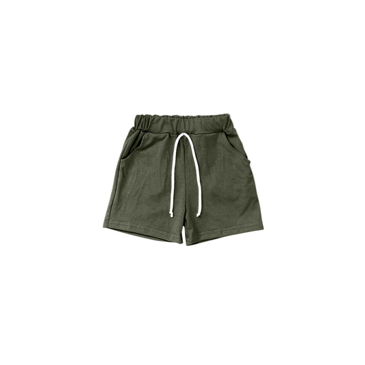 baby girls dark green cotton shorts preorder