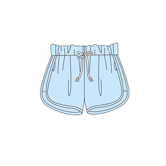 blue string cord cotton shorts preorder