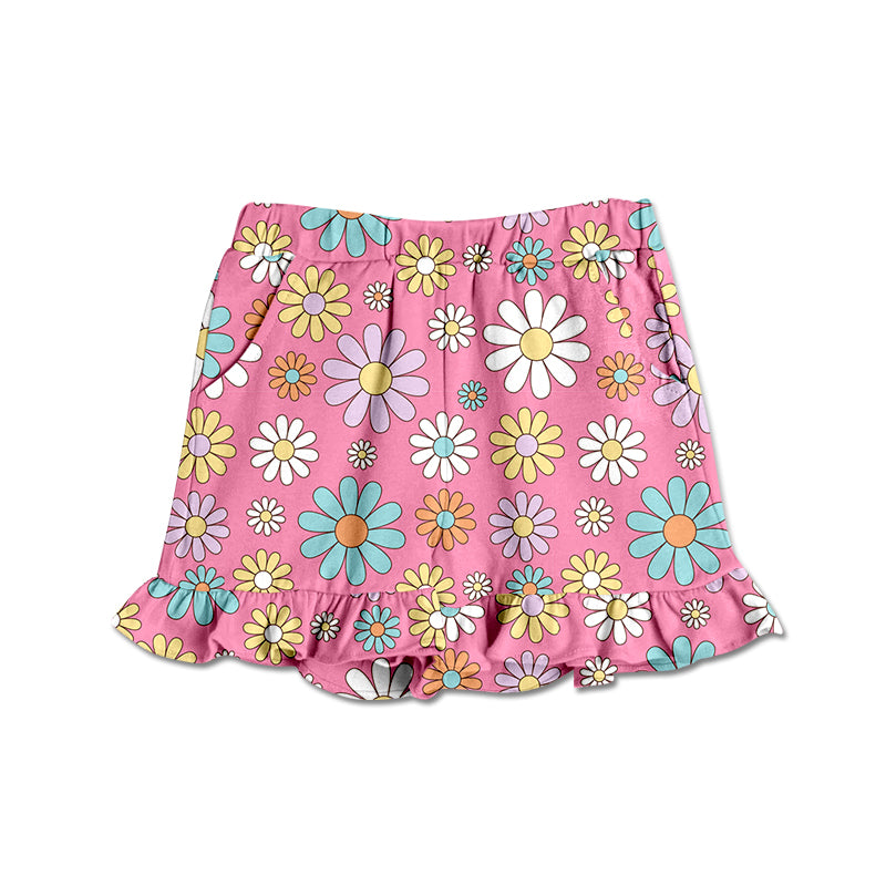 flower girls ruffle shorts preorder