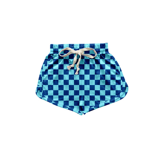 toddle baby boy blue checkered shorts preorder