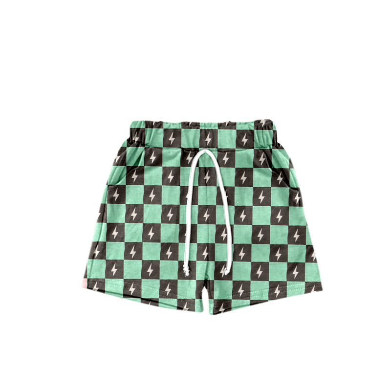 baby boy frash green checkered summer shorts preorder