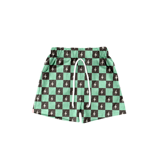 baby boy frash green checkered summer shorts preorder