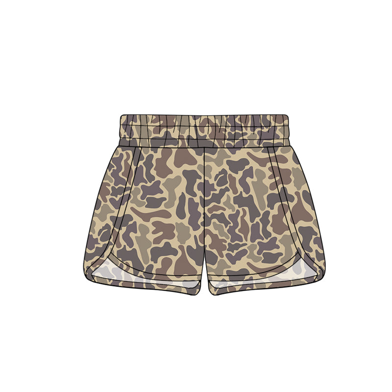 Adult women dark grey camo summer shorts preorder