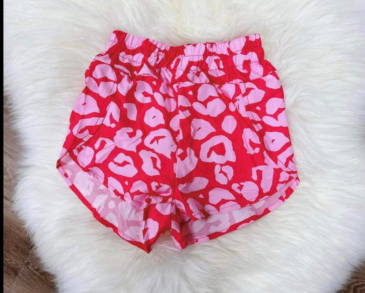 Hot pink cheetah toddle girls summer shorts preorder