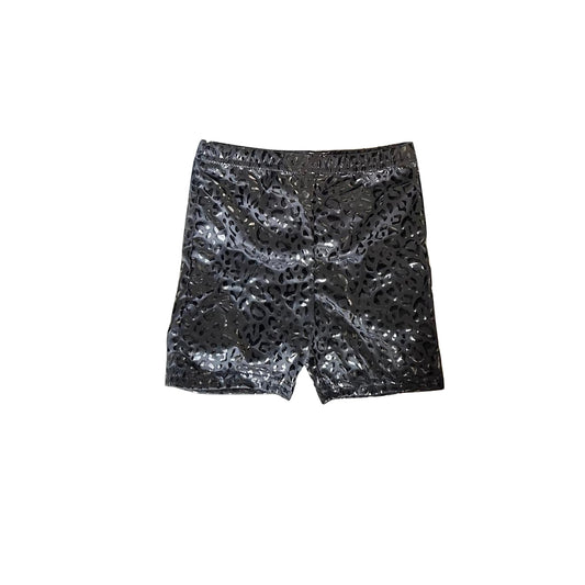 Adult women black cheetah shorts preorder