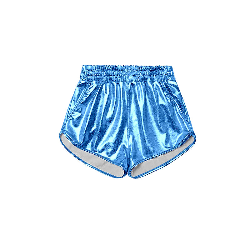 toddle girls blue p-leather summer shorts preorder