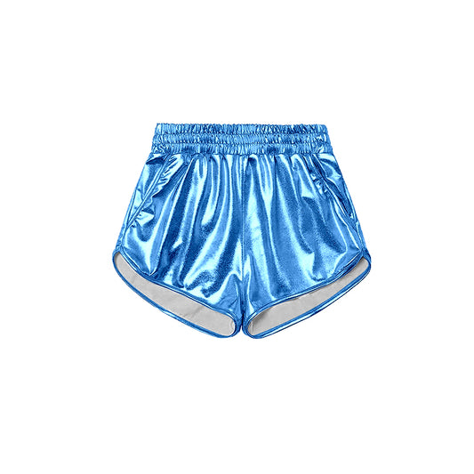 toddle girls blue p-leather summer shorts preorder