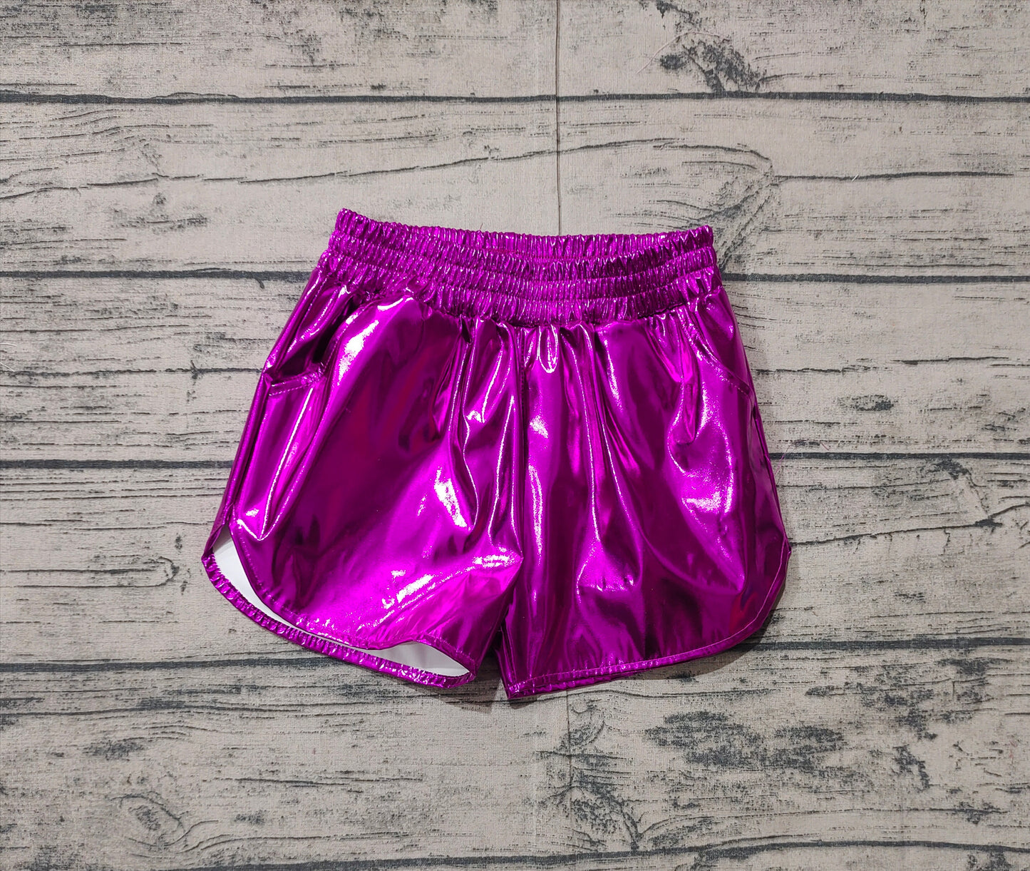 toddle girls purple p-leather summer shorts preorder