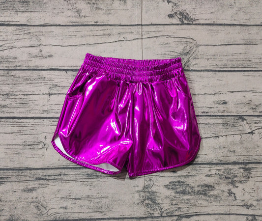 toddle girls purple p-leather summer shorts preorder