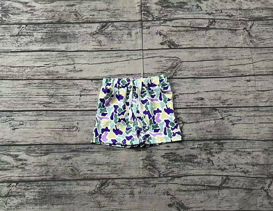 Baby boy Mardi Gras camo summer shorts preorder