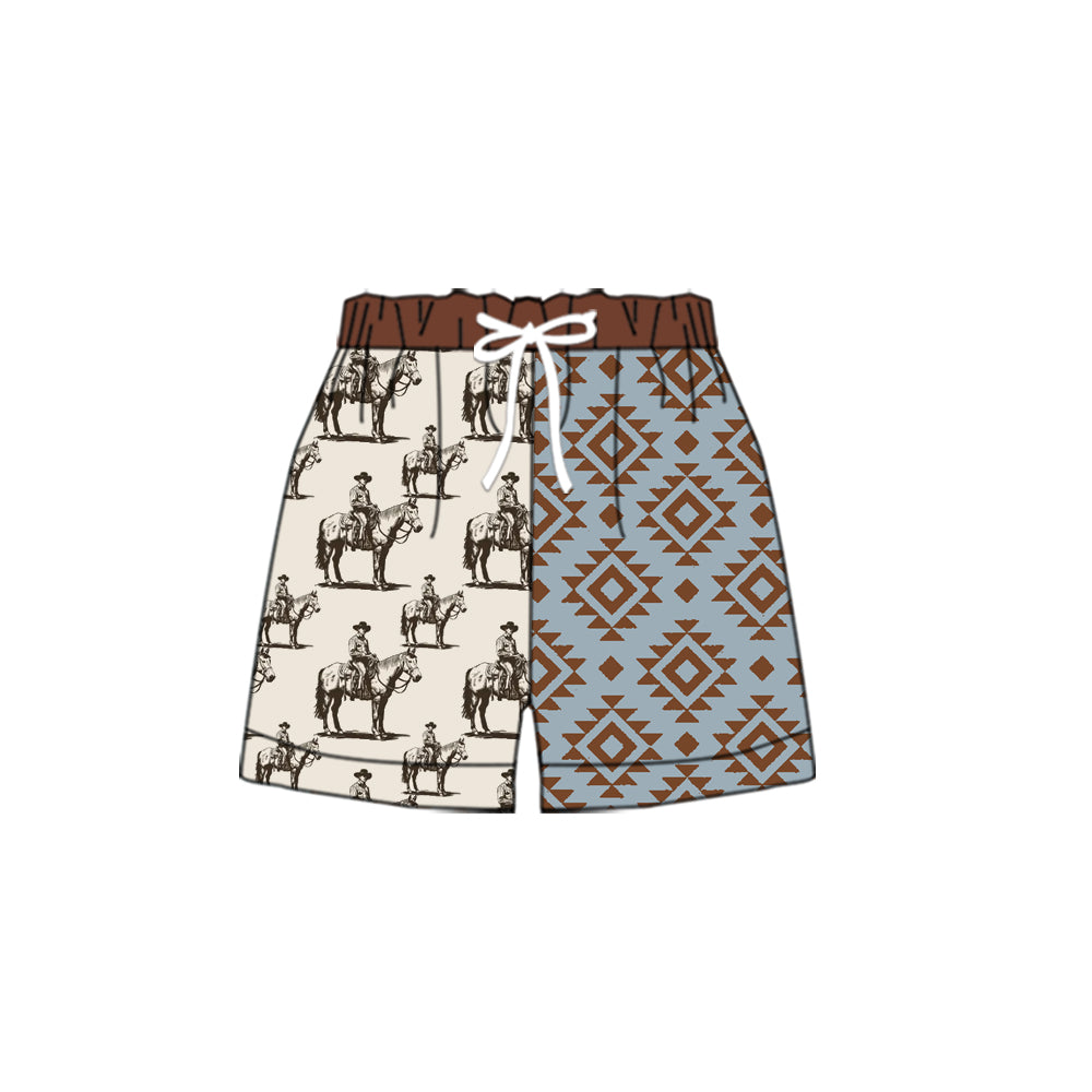 Western cowboy aztec summer shorts preorder
