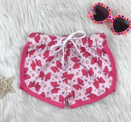 Kids girls hot pink bow summer shorts preorder