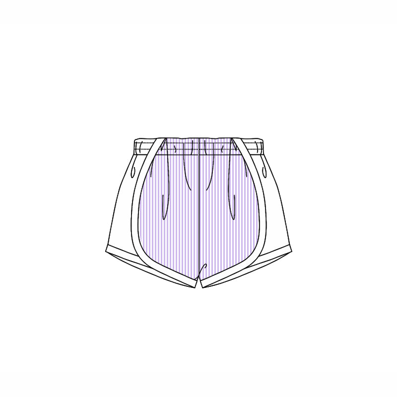 Kids girls lavender stripes summer shorts preorder