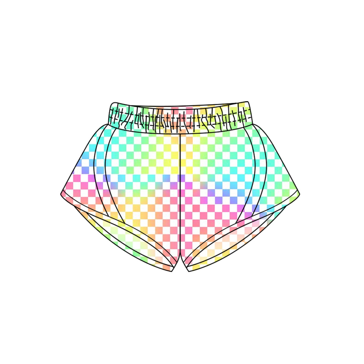 Kids plaid summer yoga shorts preorder