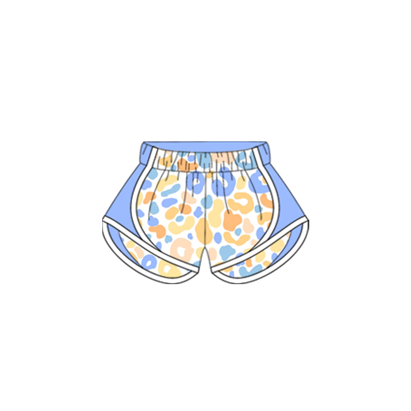 Toddle baby girls blue leopard summer shorts preorder