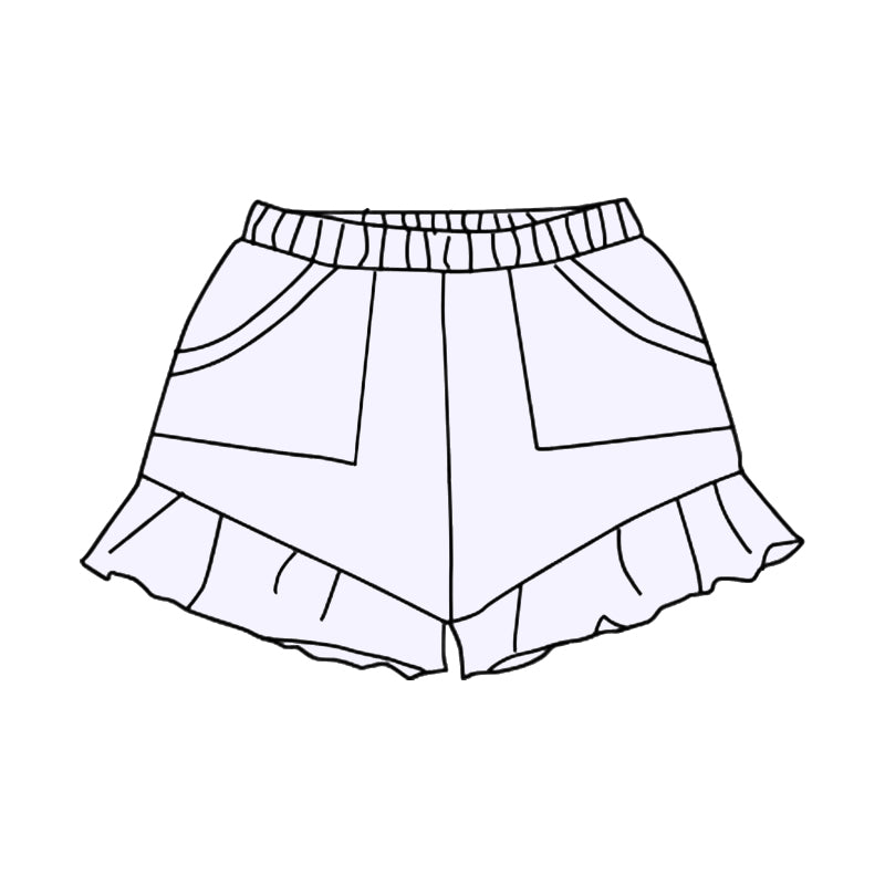 Toddle baby girls white cotton shorts preorder