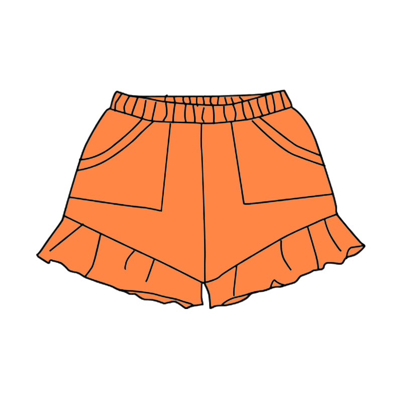 Toddle baby girls orange cotton shorts preorder