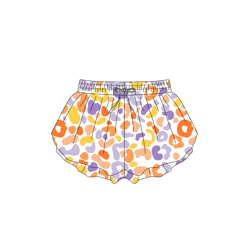 Toddle baby girls lavender leopard shorts preorder