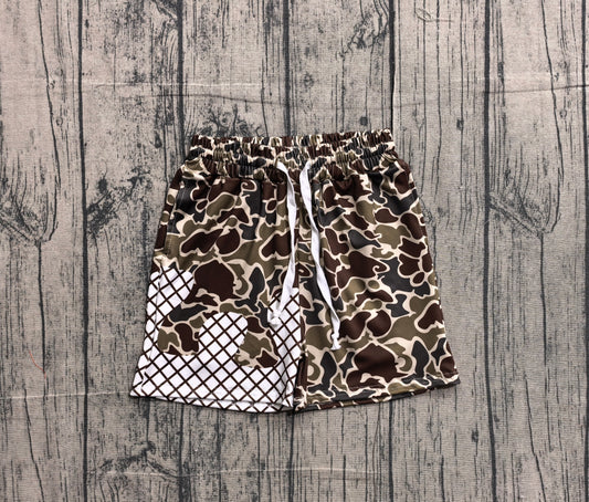 Toddle baby dark brown camo summer shorts preorder