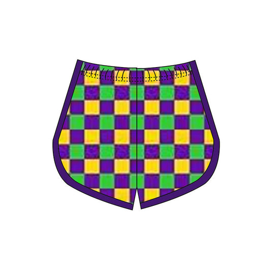 baby girl Mardi Gras holiday yoga shorts preorder