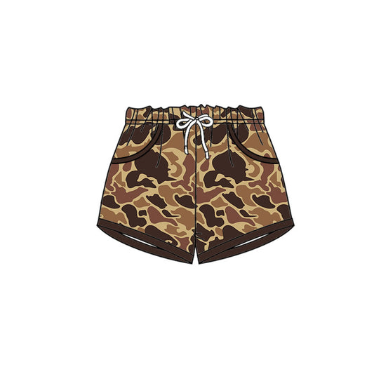 baby boy brown camo summer shorts preorder