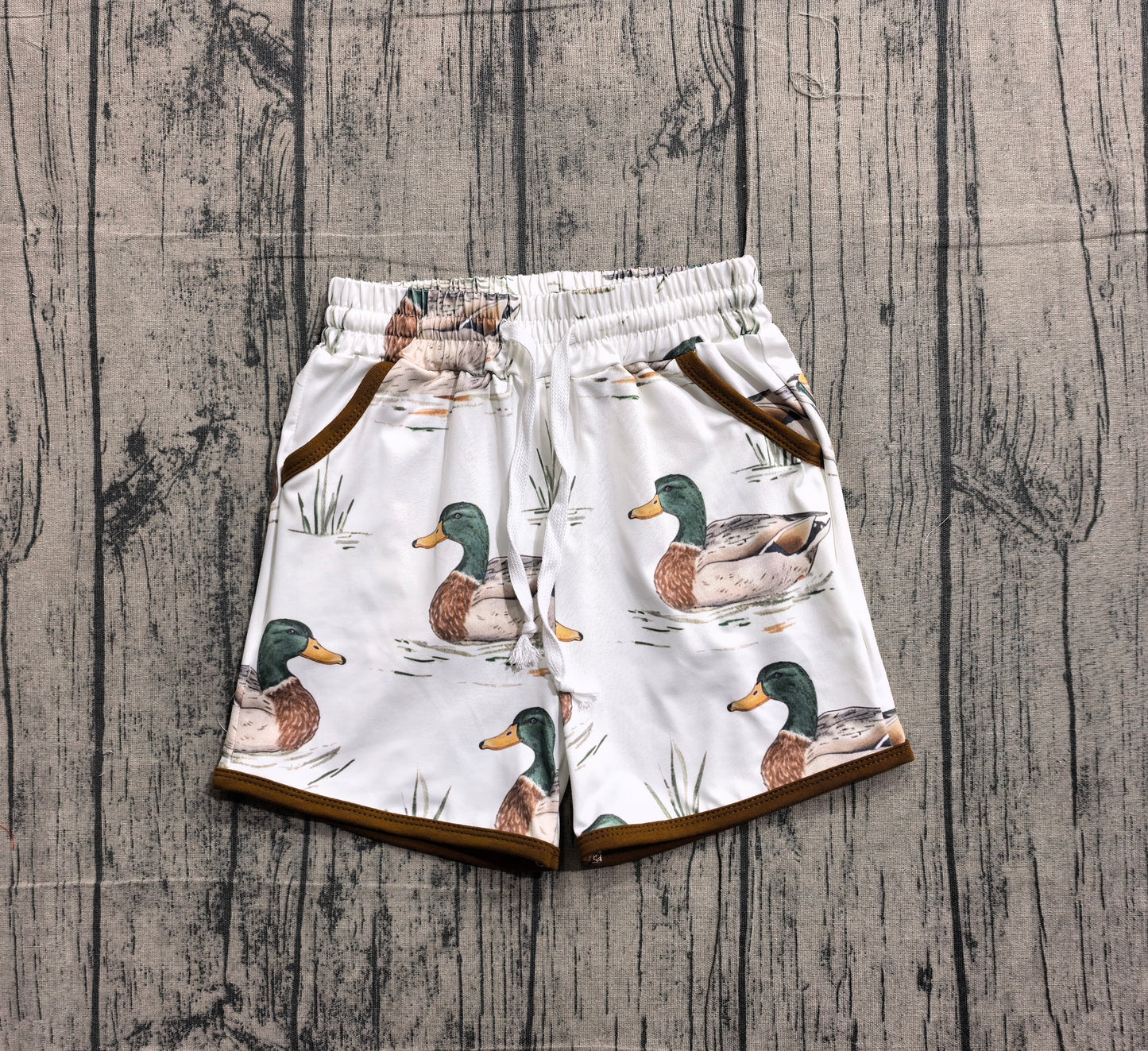 baby boy mallard duck summer shorts preorder