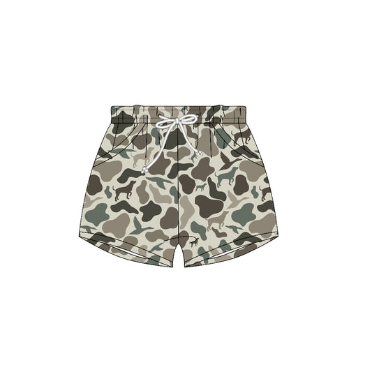 baby boy dog deer camo summer shorts preorder