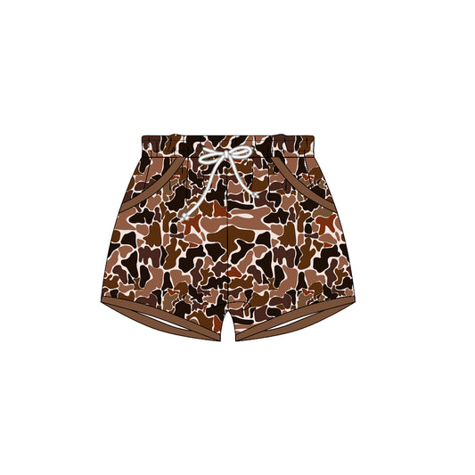 baby boy brown camo summer shorts preorder