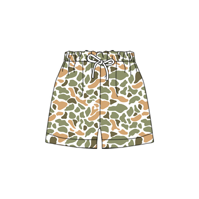 Toddle baby boy orange green camo shorts preorder