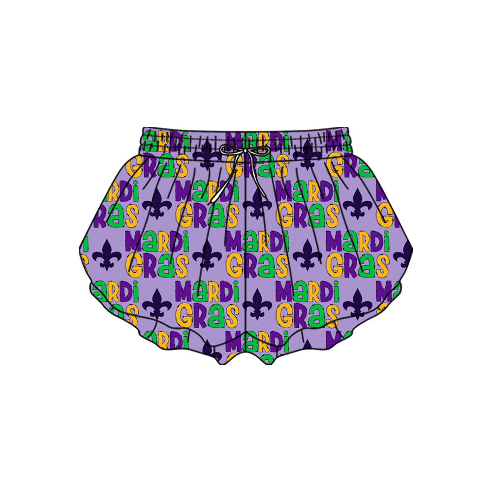 Toddle baby Mardi Gras summer yoga shorts preorder