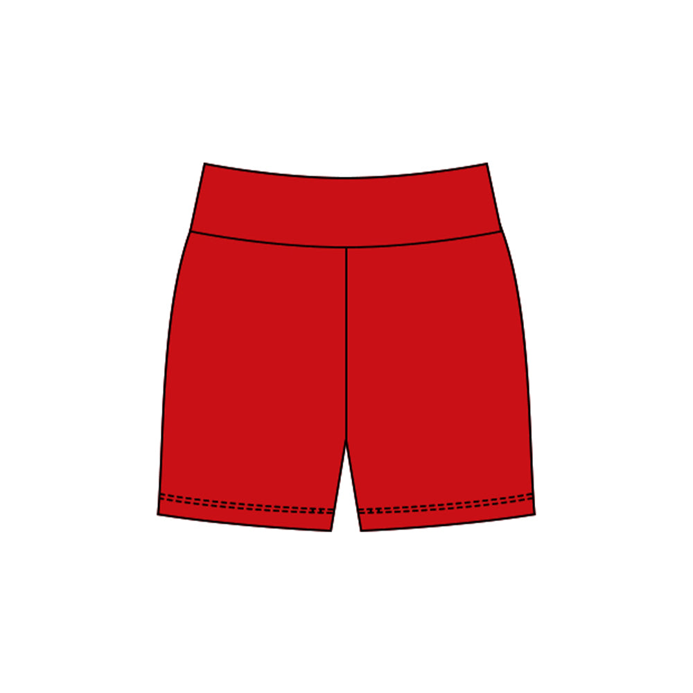 Toddle baby girls red yoga shorts preorder
