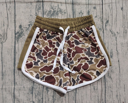 Toddle baby boy dark brown camo summer shorts preorder
