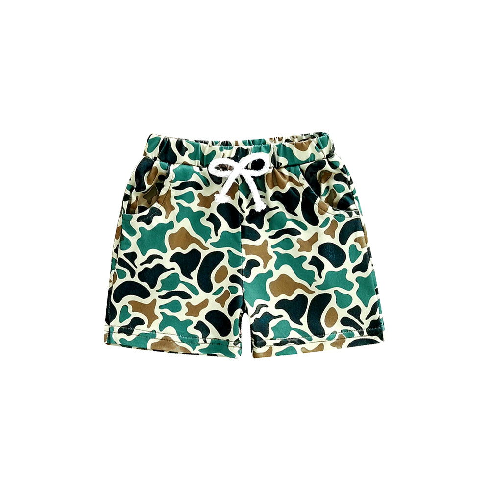 Toddle baby boy green khaki camo shorts preorder