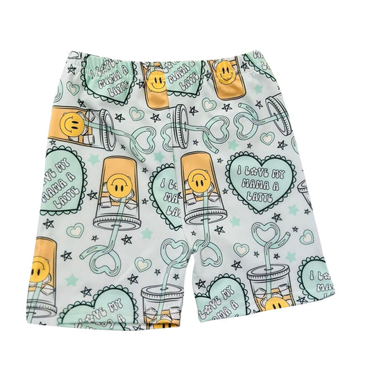 I love my mama a latte summer biking shorts preorder