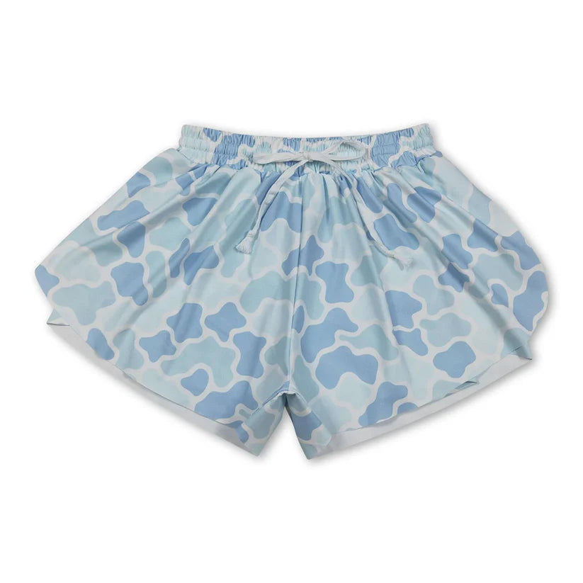 Adult women black bow summer yoga shorts