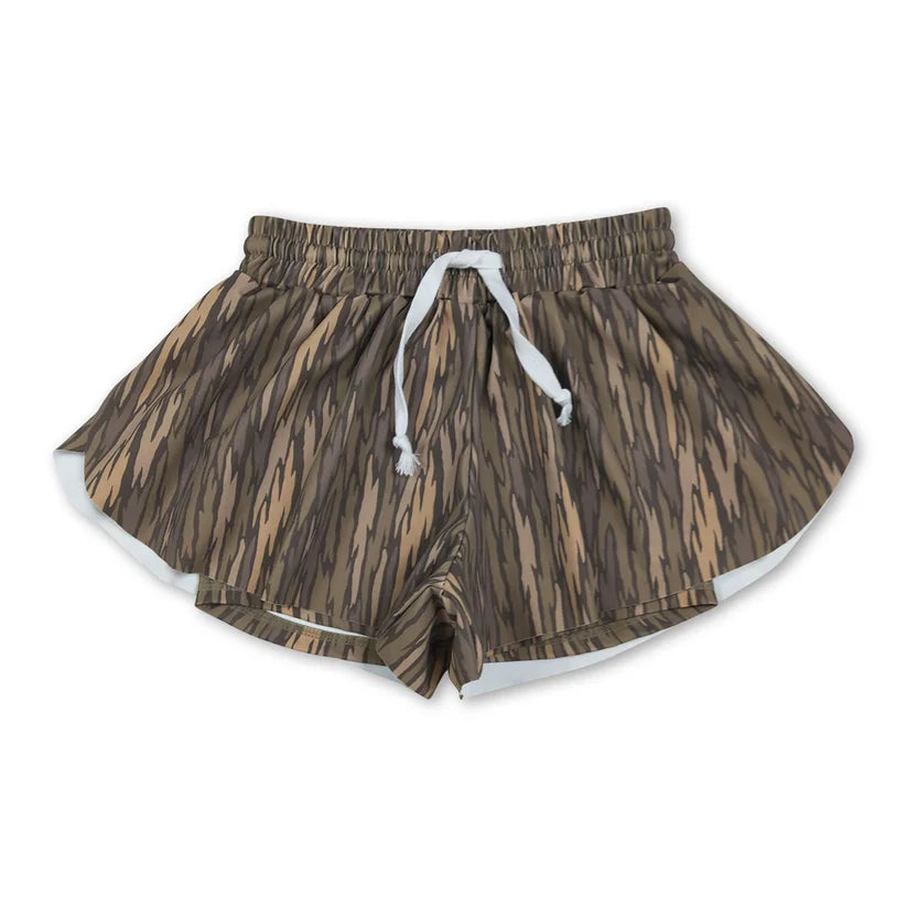 Toddle baby girls black bow yoga shorts