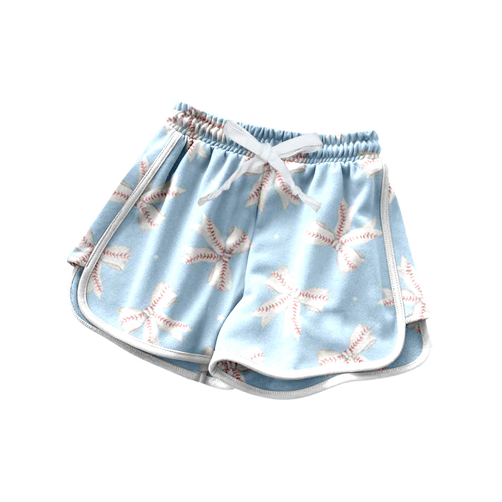 Baseball bow kids girls summer shorts preorder