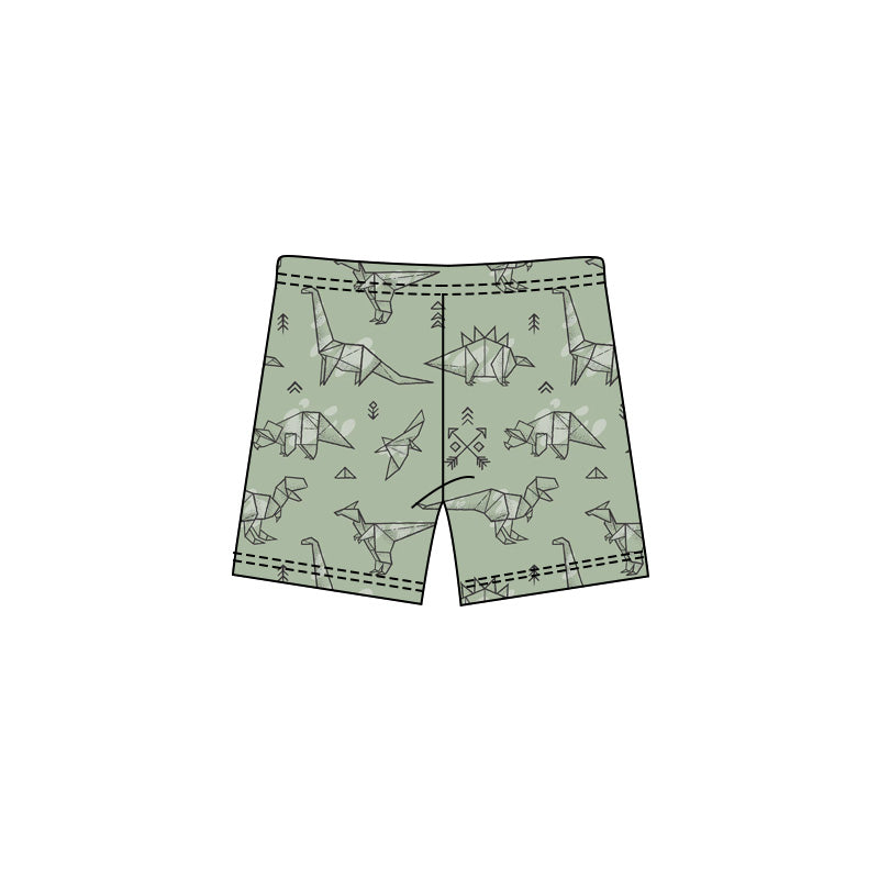 Dinosaur design kids summer shorts preorder