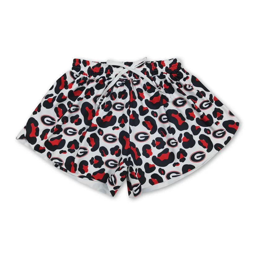 Adult women black bow summer yoga shorts