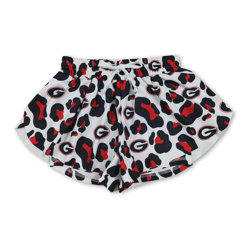 Toddle baby girls black bow yoga shorts