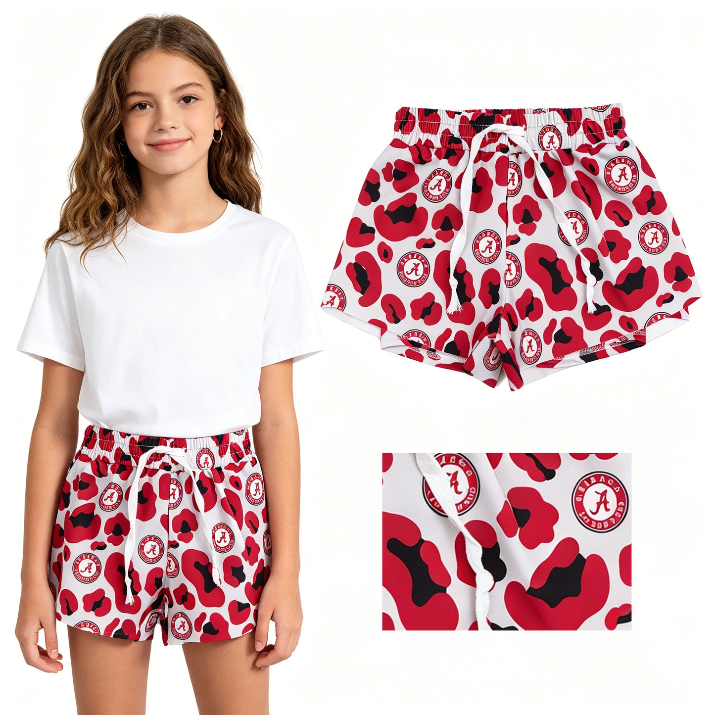 Toddle baby girls Alabama  team summer yoga shorts