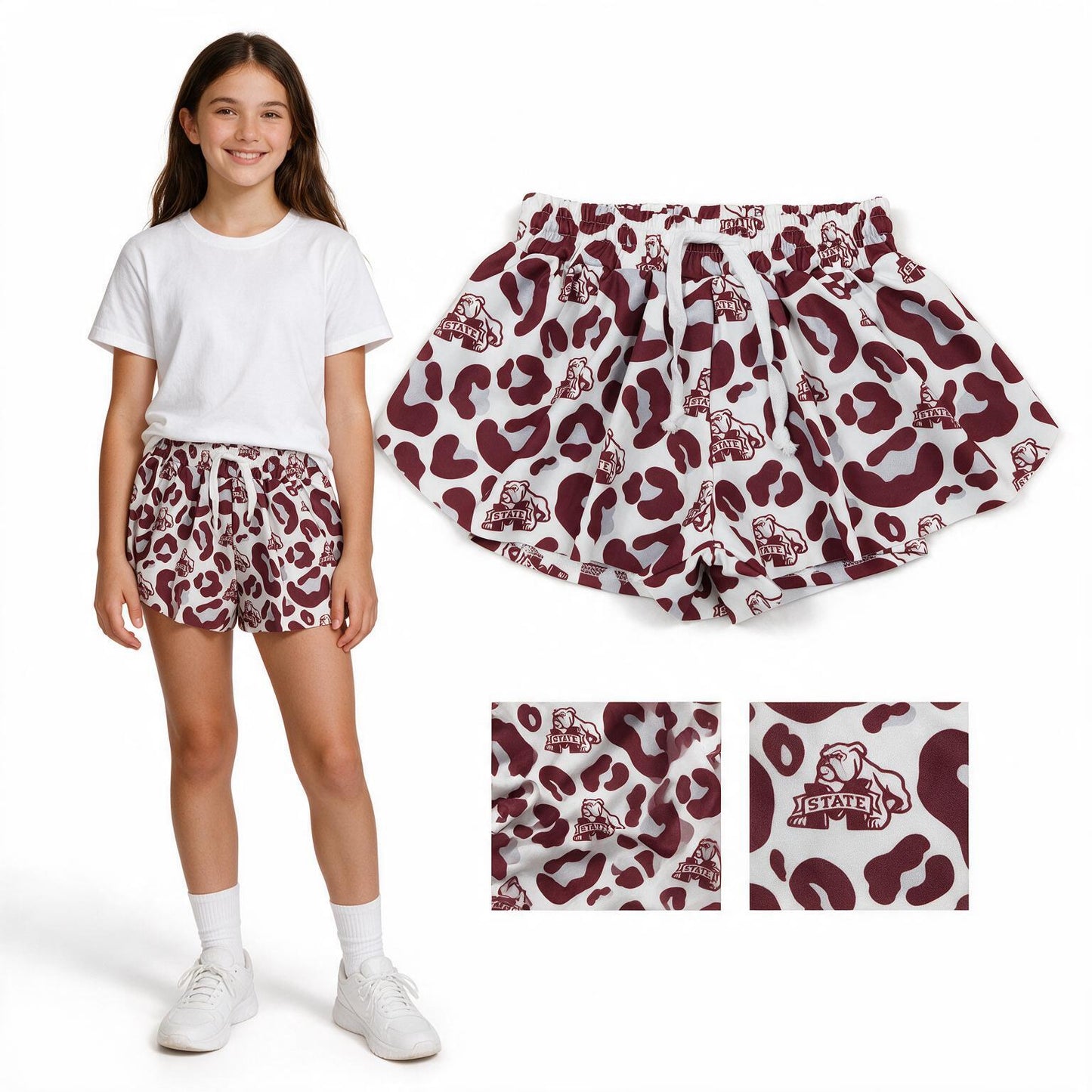 Toddle baby girls state team summer yoga shorts