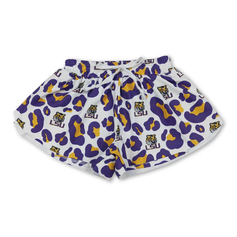 Toddle baby girls black bow yoga shorts