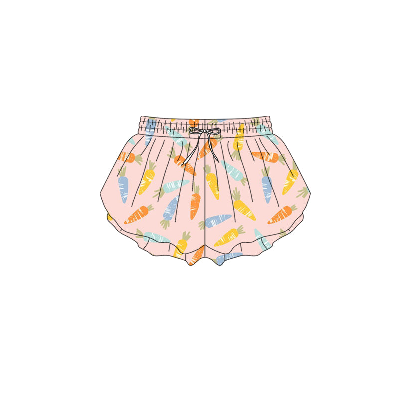 Toddle baby girls Easter carrot summer yoga shorts preorder